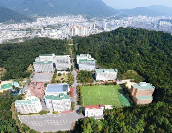 상공에서 바라본 창신대 전경. 사진=부영그룹