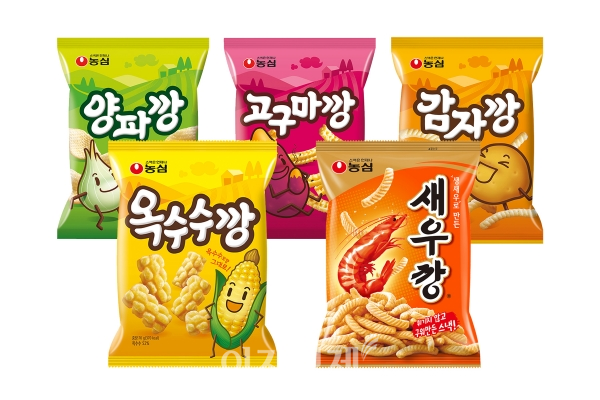 사진=농심 '깡 스낵' 5종