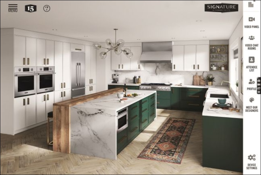 LG전자가 12일까지 온라인으로 열리는 KBIS 2021에 마련한 가상 전시관. 사진=LG전자