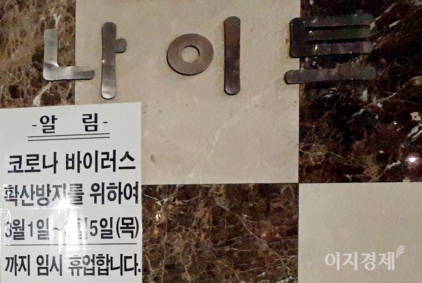 경기 성남시 중원구 산성대로 변에 있는 한 나이트. (위부터)이곳은 지난해 2월 자체 휴업에 들어간데 이어, 3월 코로나19의 대확산으로 영업을 하지 못했다. 그러다 지난해 중반 한달여간 영업을 재개했지만, 8월15일 이후 코로나19 2차 대확산으로 다시 문을 닫았다. 이곳에서 500여미터 떨어진 다른 나이트와 같은 해 10월 13일 문을 열었지만, 영업 재개시 한달도 안돼 3차 대확산으로 또 문을 닫았다. 지난해 11월부터 최근까지 영업을 하지 못하자, 이 나이트는 이번주부터 철거 작업에 들어갔다. 출입구 벽에는 성남시가 보낸 5인 이상 집합금지 대상 업소라는 공문이 붙어있다. 사진=김보람 기자