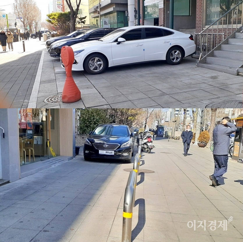 이처럼 사유지에 주정차해야 한다. 사진=문룡식 기자