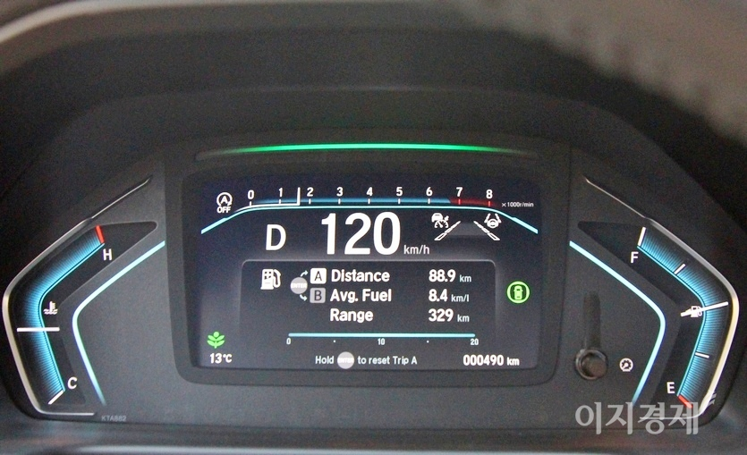 8= 넉넉한 힘을 가진 신형 오딧세이는 속도를 올려도 rpm 변동 폭은 상대적으로 작다. 사진=정수남 기자