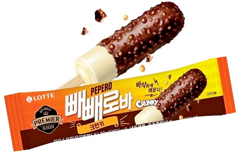 크런키 빼빼빼로 아이스바. 사진=롯데제과