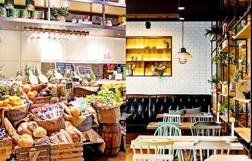 2015년 출범한 브런치 카페 ‘어글리 스토브’를 운영하는 큐스키친은 지난해 적자로 를 기록했다. 어글리 스토브의 식자재와 매장. 사진=큐스키친