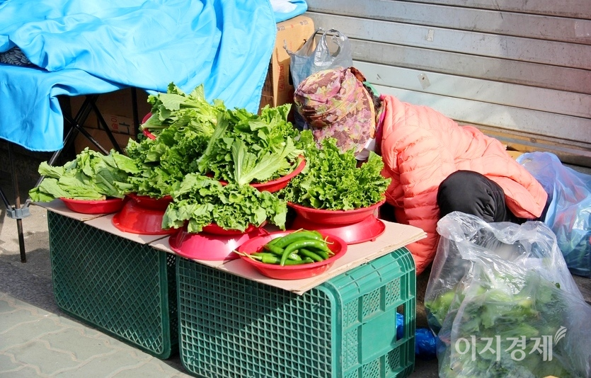 야채를 정리하거나,