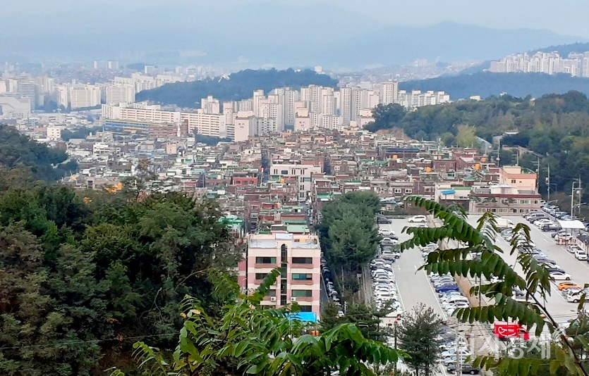 문재인 정권 들어 주요 지역 아파트 가격이 치솟자, 단독주택이 밀집한 성남시 구도심인 태평동, 단대동, 신흥동, 금광동, 은행동 등은 재건축 바람이 불었다. 금광동, 은행동 전경. 사진=정수남 기자