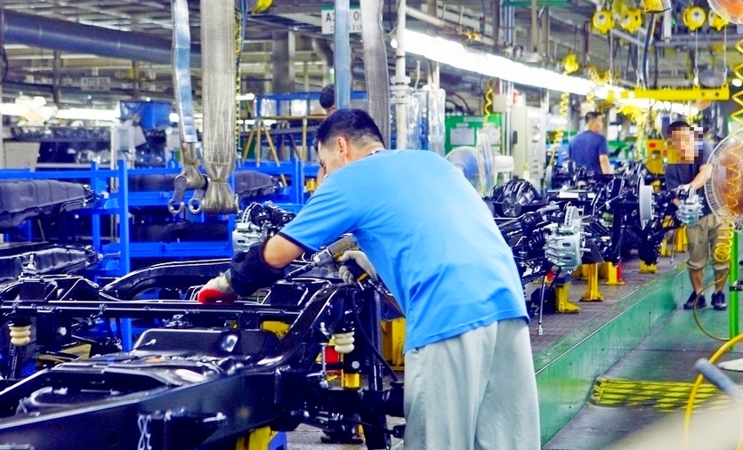 현재 미국의 자동차 유통업체 HAAH오토모티브 등 6∼7개 업체가 쌍용차 인수에 긍정적이다. 쌍용차 평택 공장 생산 라인. 사진=쌍용차