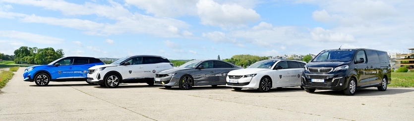 롤랑 가로스 대회에 투입된 푸조 전동화 차량. 사진=한불모터스