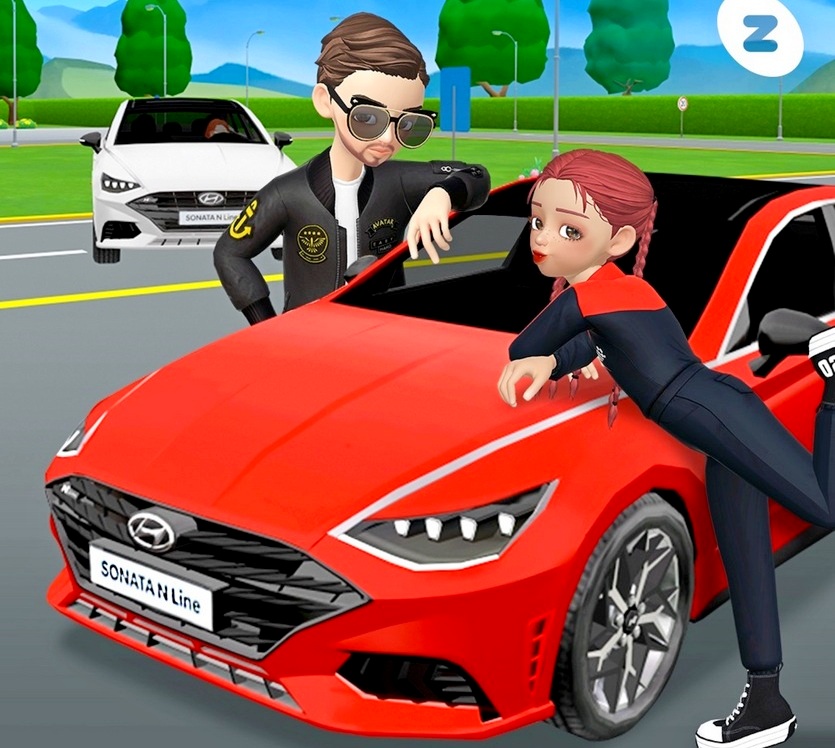 현대차는 메타버스 플랫폼 ‘제페토’에서 쏘나타 N 라인 시승 경험 제공한다. 사진=현대차