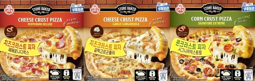 오뚜기가 출시한 크러스트 피자 3종. 사진=오뚜기