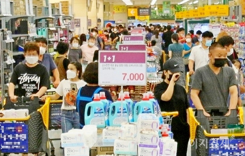 지난 주말 성남 이마트 모습. 사진=선호균기자