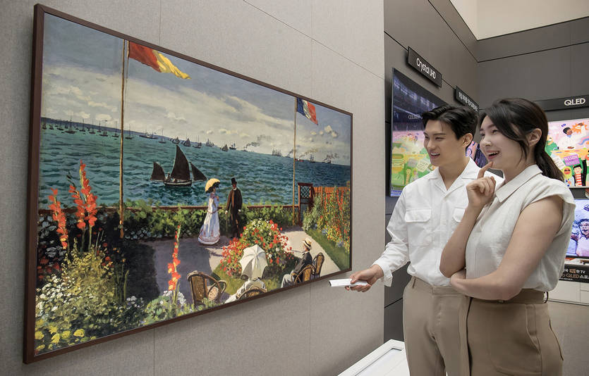 삼성전자가 출시한 더 프레임 TV 85형. 사진=삼성전자