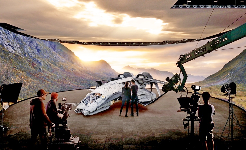 ‘더 월’을 활용한 버추얼 스튜디오. 사진=삼성전자