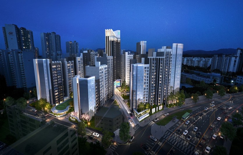 고덕아남아파트 조감도(야경). 사진=삼성물산