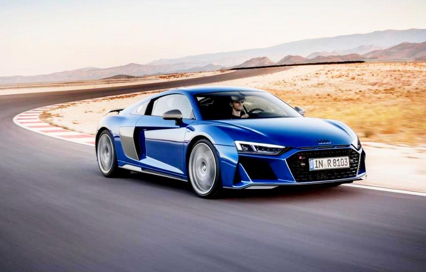 아우디부문이 올해 처음으로 국내 선보인 고성능 스포츠카 신형 ‘R8 V10 퍼포먼스’. 사진=아우디부문