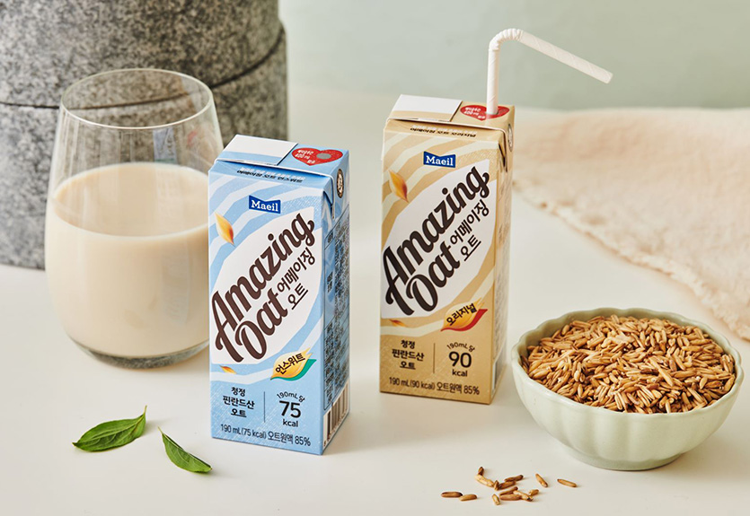 매일유업은 새로운 식물성음료 ‘어메이징 오트’로 식물성 음료 시장 선점에 나선다. 사진=매일유업
