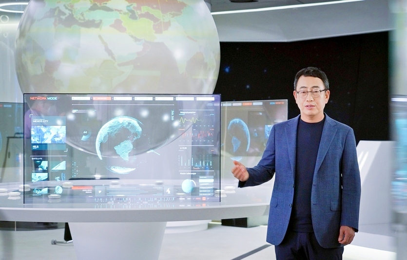 SK텔레콤이 ‘T우주’ 브랜드로 구독시장에 본격적으로 진출한다. 유영상 사업대표가 구독 사업 계획을 설명하고 있다. 사진=SKT