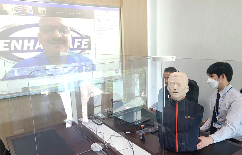 6월 열린 ‘2021 대한민국 안전산업박람회’ 1차 수출상담회. 사진=2021 대한민국 안전산업박람회 사무국