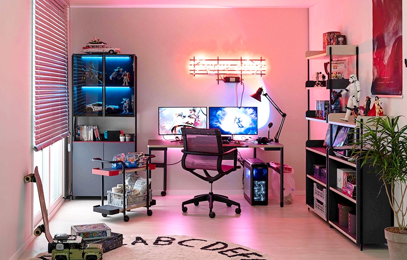 현대리바트는 가정용 사무가구 시장을 공략한다. 리바트 하움 브랜드가 선보인 하움 게이밍 가구. 사진=현대리바트