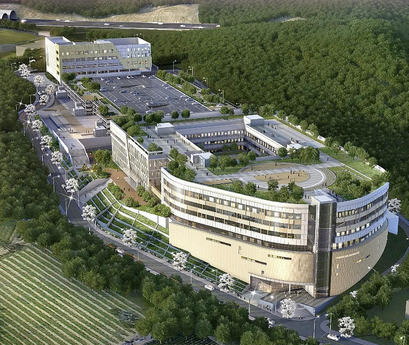 오토허브, 8000대의 자동차 전시가 가능하며 최첨단 설계와 최신시설을 갖춘 국내 최대 자동차쇼핑몰. 시진=신동해그룹