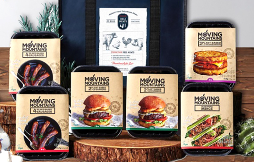 롯데마트도 이번 추석에 축산 선물세트의 프리미엄 라인 물량을 지난해보다 30% 확대해 최고급 세트 상품을 보강했다. 사진은 식물성 대체육 브랜드 무빙마운틴 선물세트. 사진=롯데마트