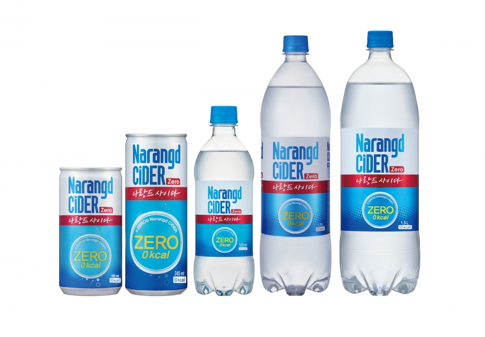 맛있지만 기름진 명절음식에 물릴 때를 대비해 기름진 음식 짝궁 탄산음료를 준비해 두면 든든하다. 사진은 저칼로리 탄산음요 나랑드사이다 제로 칼로리. 사진=동아오츠카