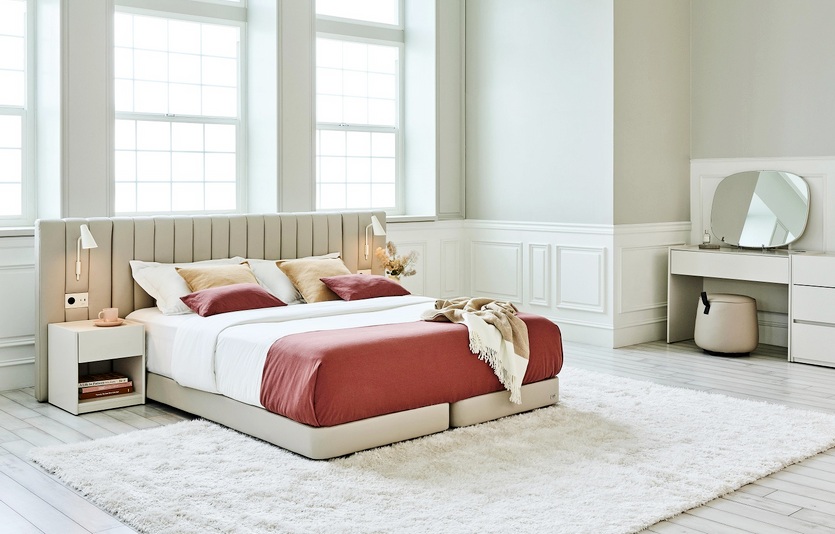 종합 홈인테리어 전문기업 한샘이 인테리어 가구 신제품 10여종을 선보였다. 거실 신제품 유로 부티크 침실. 사진=한샘