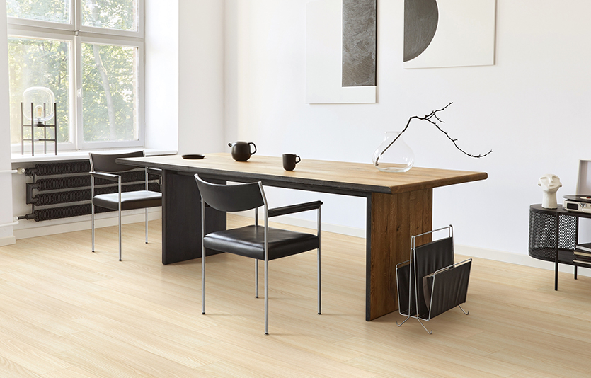 종합건자재기업 현대L&C는 내구성과 친환경성을 두루 갖춘 강마루 ‘센트라프라임 7.5’ 를 출시했다. 사진은 해당 제품이 설치된 공간. 사진=현대L&C