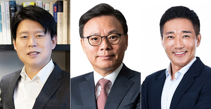 (왼쪽부터) 손영식 신세계그룹 대표, 이길한 신세계인터내셔날 총괄 대표, 최문석 신세계까사 대표