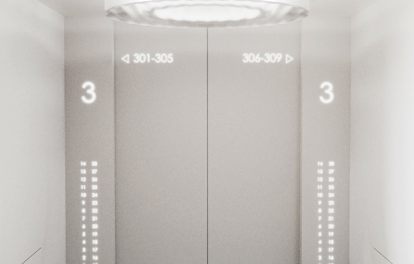 현대엘리베이터가 출품한 ‘디 엘 이모션’. 사진=현대엘리베이터