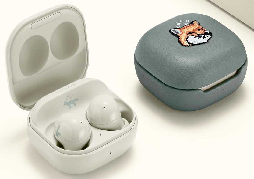 삼성전자가 키츠네와 협업한 버즈2 메종키츠네 에디션. 사진=삼성전자