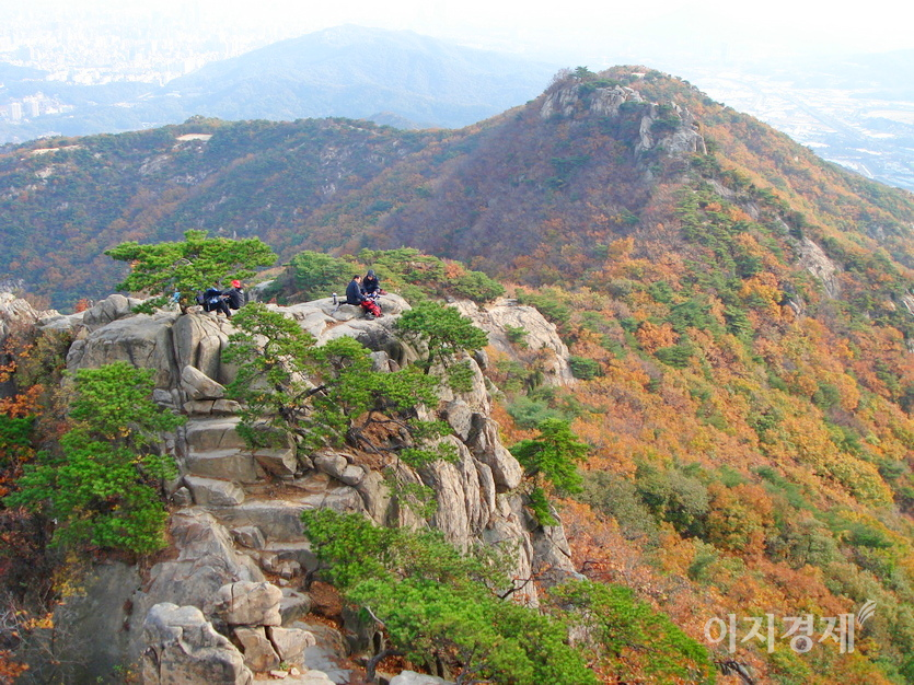 (위부터)관악산과 수락산 단풍. 사진=정수남 기자