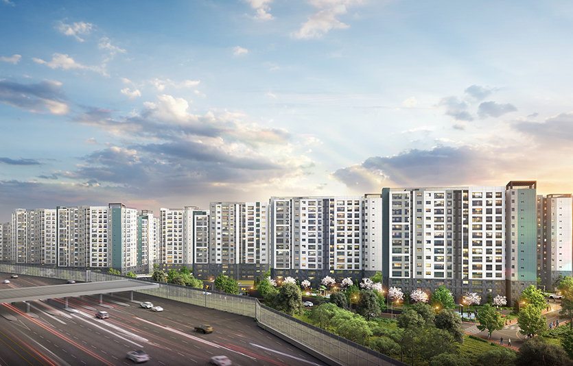 대구 용계역 푸르지오 아츠베르 투시도. 이미지=대우건설