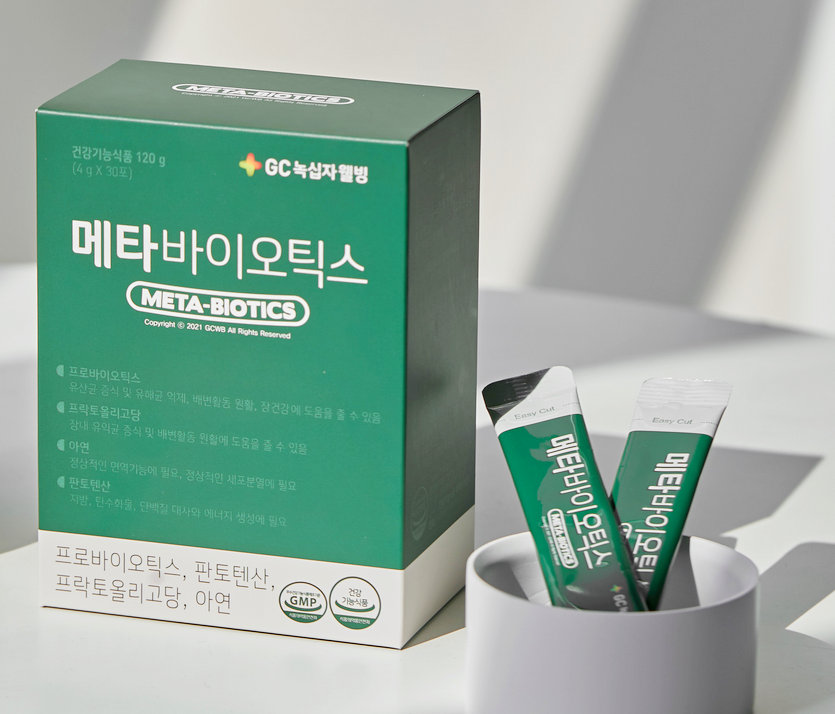 녹십자웰빙이 최근 선보인 유산균 ‘메타바이오틱스’를 CJ홈쇼핑에서 다시 판매한다. 사진=녹십자웰빙