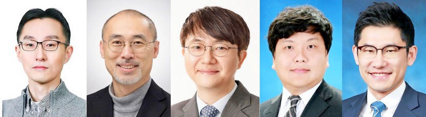 (왼쪽부터)서울대 김지훈 교수, 고려대 안지훈 교수, 포스텍 이장식 교수, 카이스트 황성주 교수, 서울대 박정원 교수 등이 애뉴얼 포럼에 참석한다. 사진=삼성전자