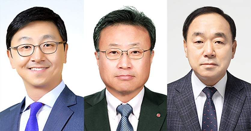 LG생활건강은 25일 정기 임원인사를 발표했다. (왼쪽부터) 이창엽 사업본부장, 류재민 부사장, 장병준 전무. 사진=LG생활건강