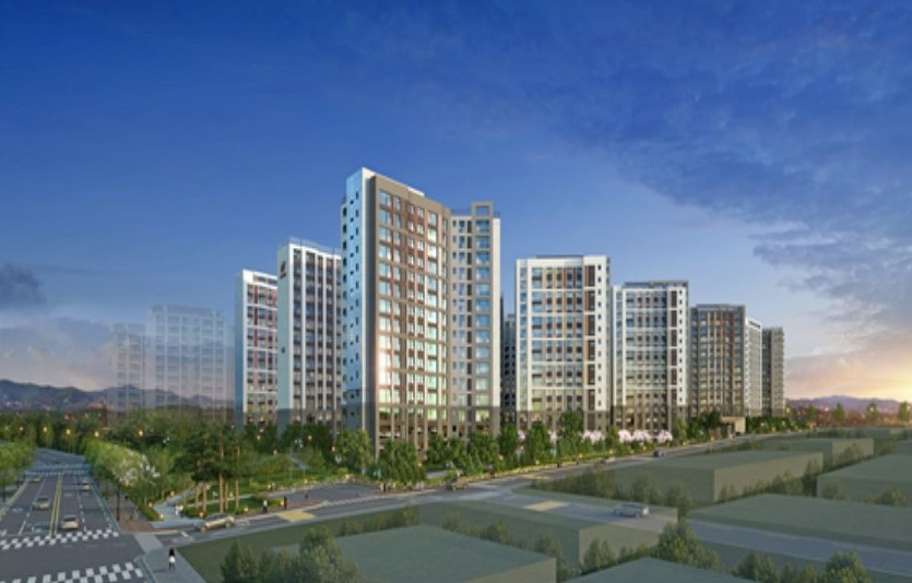 현대건설 ‘힐스테이트 평택 더퍼스트’ 투시도. 사진=현대건설