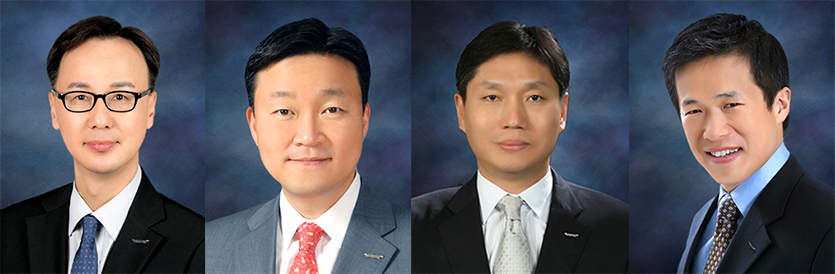 (왼쪽부터) 이영준 삼양홀딩스 바이오팜그룹장, 윤석환 삼양홀딩스 IC장ㆍGlobal성장PU장,  최낙현 삼양사 식품그룹장, 서휘원 삼양사 AM BU장. 사진=삼양그룹