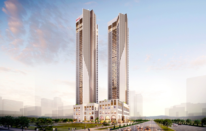 현대엔지니어링이 경남 창원시 성산구 상남동 일원에 공급하는 ‘힐스테이트 창원 센트럴’의 청약 접수를 3일까지 실시한다. 힐스테이트 창원 센트럴 투시도. 사진=현대엔지니어링