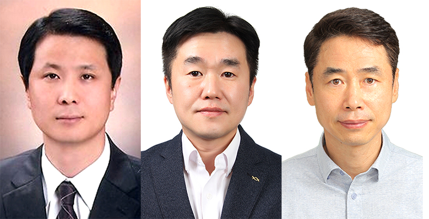 광동제약은 임원 인사를 단행했다. (왼쪽부터) 구준모, 장동훈, 이상일 상무이사. 사진=광동제약
