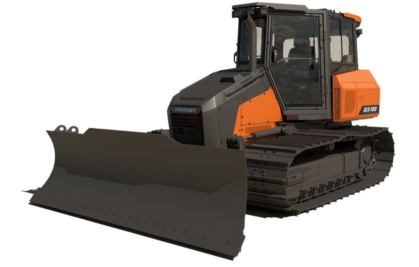 현대두산인프라코어가 최근 북미딜러 미팅에서 첫 선을 보인 10t급 불도저. 사진=현대두산인프라코어