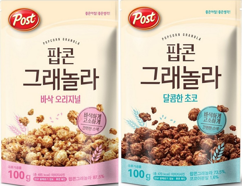 동서식품이 최근 출시한 포스트 팝콘 그래놀라. 사진=동서식품