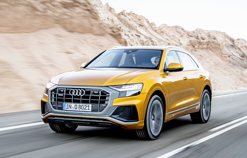 아우디부문은 유선방송사 t본부의 새 주말드라마에 쿠페 A7과 고성능 모델 S8L, SUV Q8, EV e-트론 스포트백과 RS e-트론 GT 등을 지원한다. Q8. 사진=아우디부문