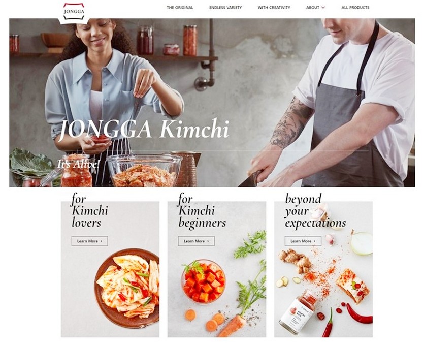 대상의 종가(JONGGA)와 오푸드(O’Food) 사이트가 ‘웹어워드코리아’에서 각각 대상과 최우수상을 각각 받았다. 사진=대상