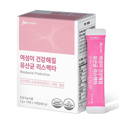 JW중외제약의 여성용 건강기능식품 ‘여성이 건강해질 유산균 리스펙타’. 사진=JW중외제약