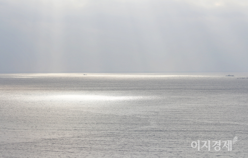 제주 서귀포 바다다. 사진=정윤서 기자