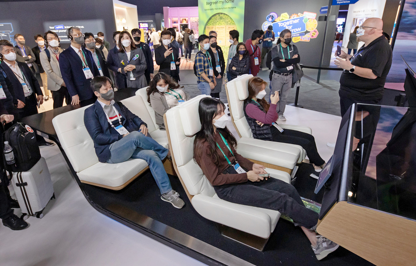 증강현실(AR) 기반 미래 차량 드라이빙 체험. 사진=삼성전자