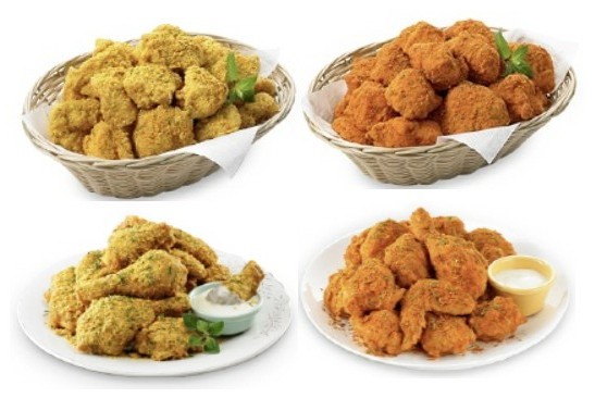 (왼쪽부터)뿌링클 순살, HOT순살, HOT, 뿌링클. 사진=bhc