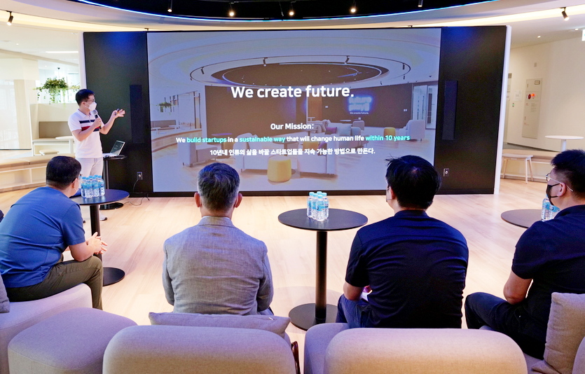대우건설이 스타트업과 협업 활성화를 위한 행사를 진행하고 있다. 사진=대우건설