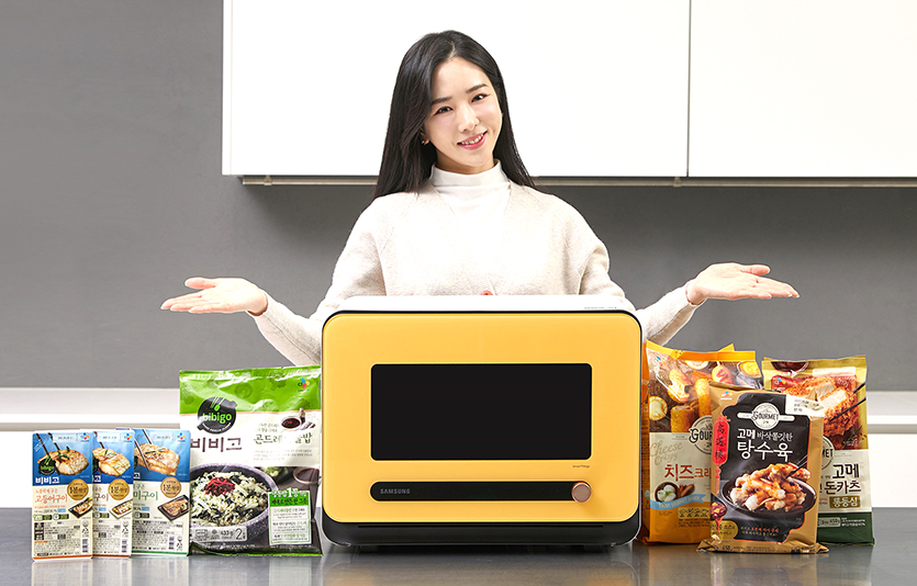 삼성전자와 CJ제일제당이 신개념 조리기기 ‘비스포크 큐커’ 대중화와 가정간편식(HMR)과 밀키트 공급확대를 위해 협력한다. 사진=삼성전자